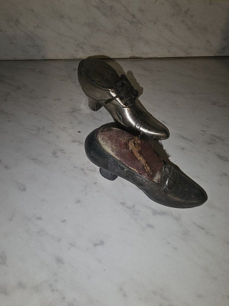 Antique Metal Pin Cussion Shoes