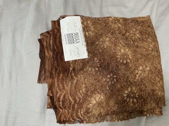 Britex Fabrics Brown Gold Floral Lace Fabric Remnant 3 1/8 Yds x 52"