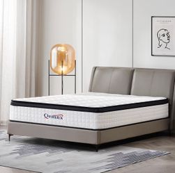 12 Inch Queen New Hybrid Mattress, Medium Firm, Reinforced Edge
