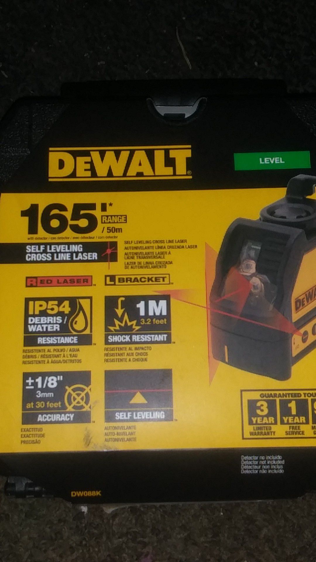 Dewalt 165' laser level