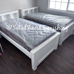 Twin bed and mattress