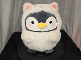 Takashoji 14" Penguin in White Cat Costume Plush
