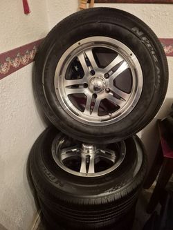 16" polished rims and tires