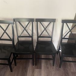 Four black Dinning chairs 