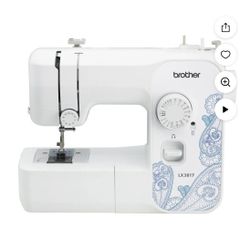 Brother LX3817 17-Stitch Portable Full-Size Sewing Machine, White