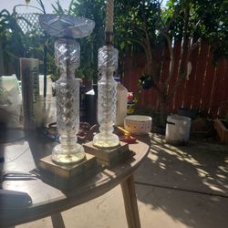 Brass n Crystal Candelabras early 1900s