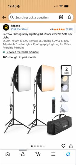 2 Soft box photo lighting
