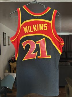 Dominique Wilkins Atlanta Hawks Mitchell & Ness 1986-87 Hardwood Classics Reload Swingman Jersey – Black