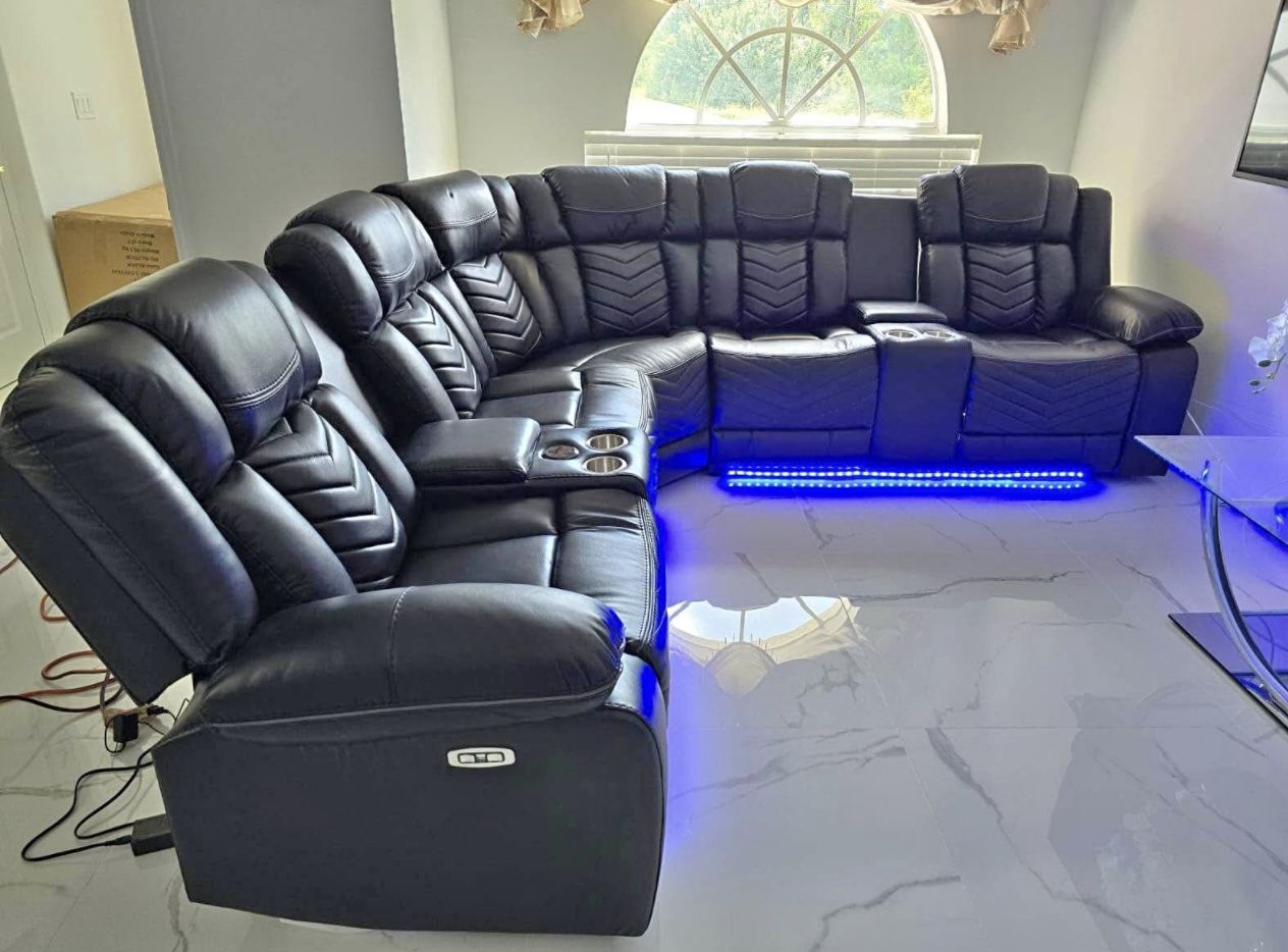 Power Recliner Sectional Sofa