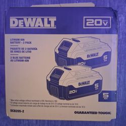 Dewalt Batteries 20 Volt 5ah (2pack)