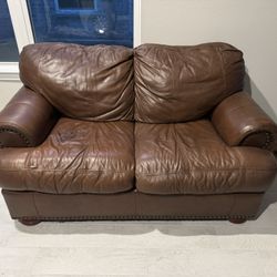 Leather Loveseat