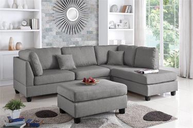 Reversible Sectional Set with Ottoman
