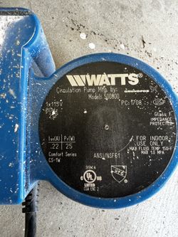 watts circulating pump
