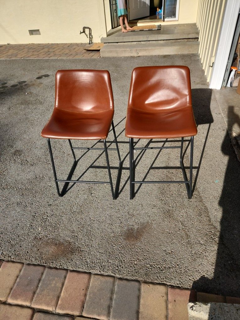 Modern Leather Stool Chairs