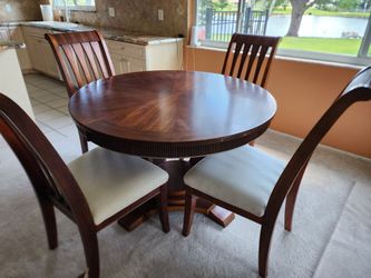 Cherry colored dining room table