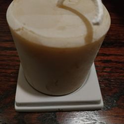 Two (2) Rice Lake Square 3.7-ounce Natural Real Beeswax Candles with Honey Scent!