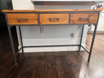 Wood Console Table with 3 Drawers