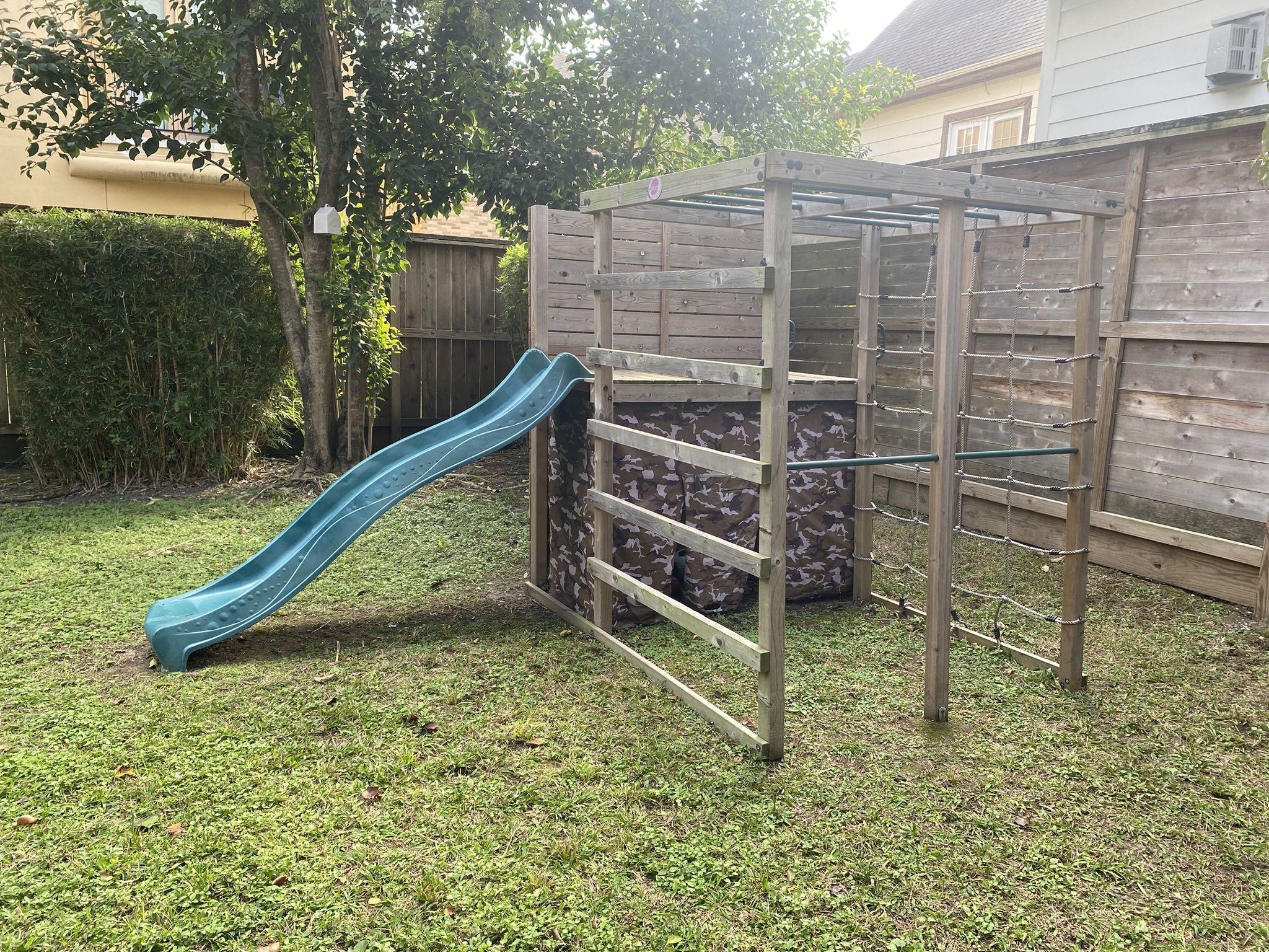 Wooden Playground With Hiding Area