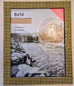 Picture Frame New 8x10 photo gold handmade