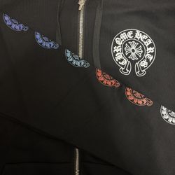 BLACK / MULTI-COLOR CHROME HEART JACKET