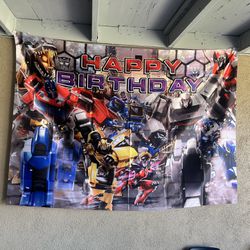 Transformers Birthday Banner 