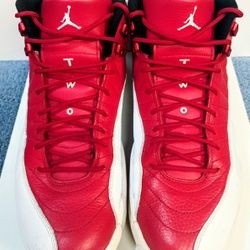 Authentic Jordan 12 Retro Red White High Top Sneakers Men Size 11.5 Great Cond