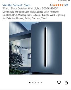 71inch Black Outdoor Wall Lights
