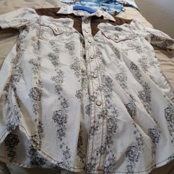 Rock & Roll Denim Men's TEK Western Tan Aztec Short Sleeve Shirt
