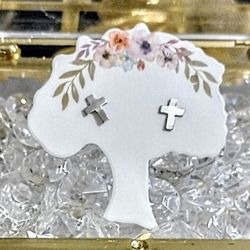 925 Sterling Silver Cross Stud Earrings