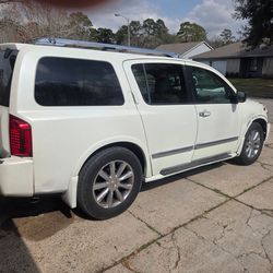 2008 qx 56 Infiniti rnus,rackpinion replaced, new battery, need a reliable car gas too much  n replaced o2 sensor n throttle body. Check engine light