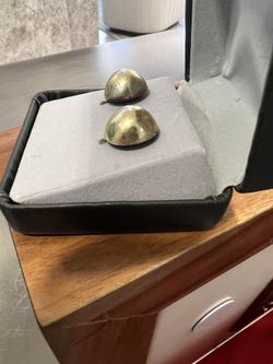 Half Round Shiny Ball Earrings