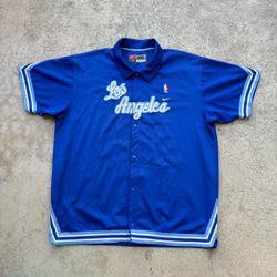 Vintage Los Angeles LAKERS Nike Warmup Jersey Mens 3XL1961 Retro Rewind Blue