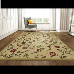 Ottomanson Ottohome Floral Rug, Beige, 3'3"X5' 2 PACK (Shipping)

