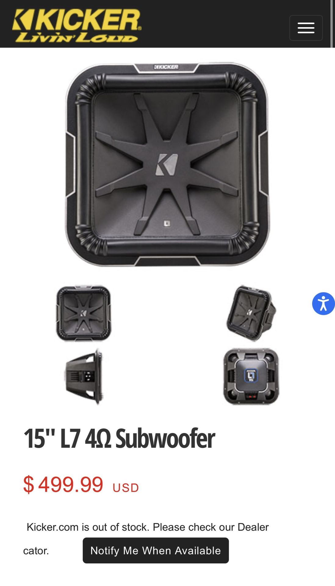 Kicker L7 Q-Class 15”