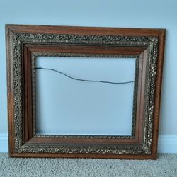 1800s Oak And Gesso Frame. 30x26 . Opening 16x20