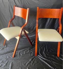 Chairs Set of 2,with Padded Seat,Wooden Portable Dining Chairs