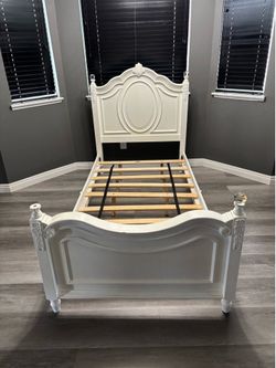 White Girls Bed Frame Size Twin