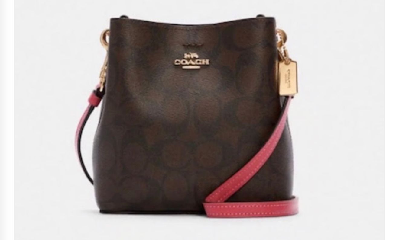 Coach Mini Town Bucket Bag In Signature Canvas