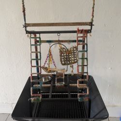 Bird / Parrot Playground Stand With Wheels 