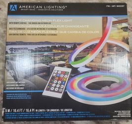 Color Changing Neon Flex Light 16.4ft (5m) – New, Remote Control
