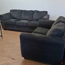 Nice Gray Couch & Loveseat