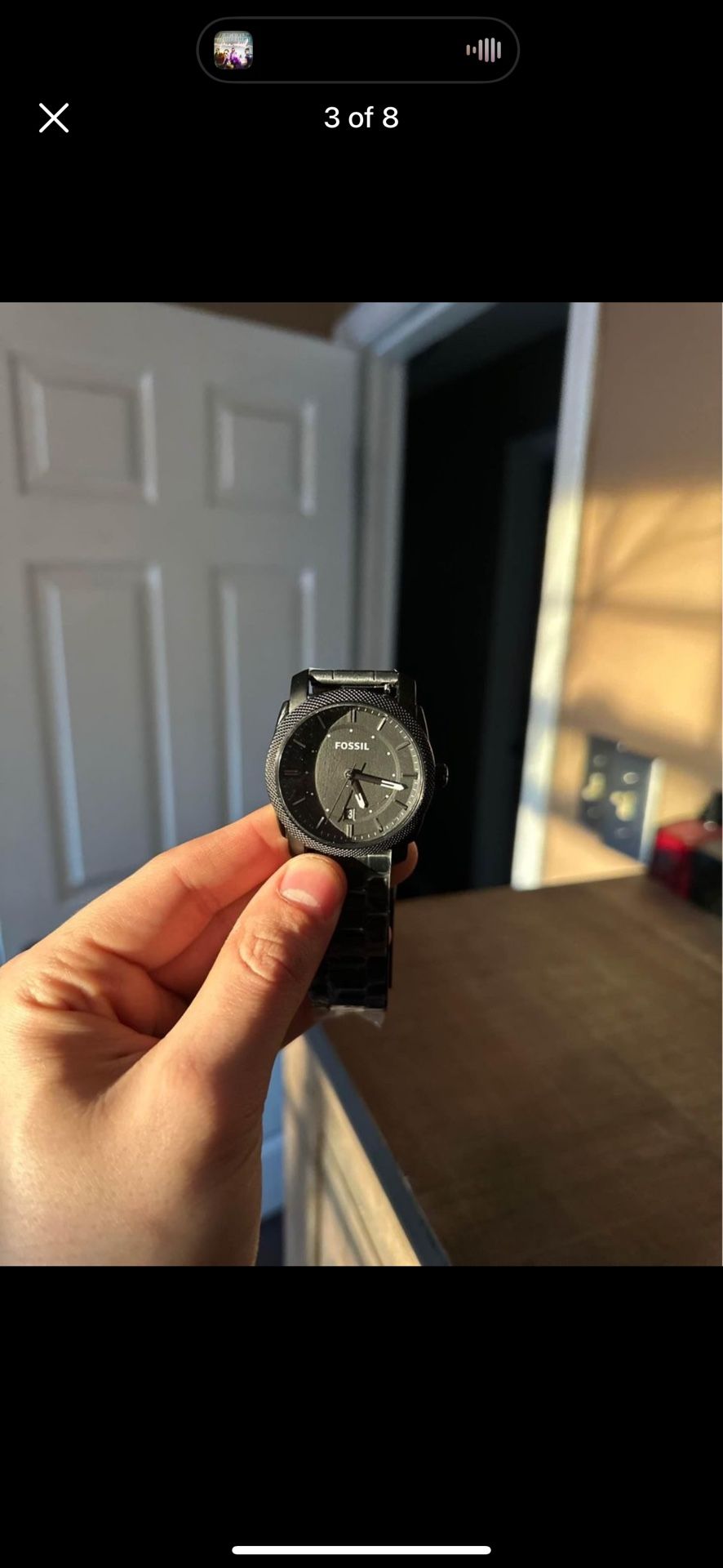 Matte Black Fossil Men’s Watch