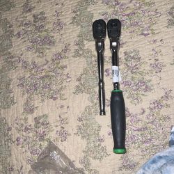 Snap-On 1/4" Drive Dual 80® Technology Soft Grip Standard Handle Locking Flex-Head Ratchet (Green)