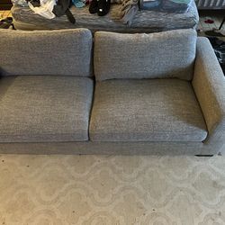 Pottery Barn Grey Couch 