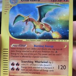 Holographic Charizard E-reader Pokemon Card 2002