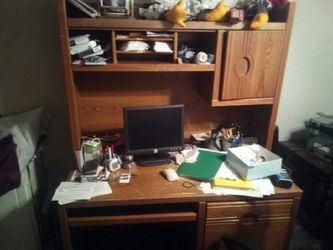 Computer desk and chair