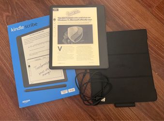 Amazon Kindle Scribe 32GB with Premium Pen w/amazon leather cover