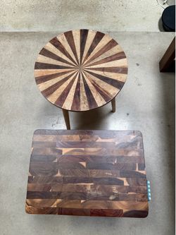 Wood side tables