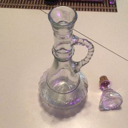 I Dream of Jeannie vintage Jim Beam genie bottle, purple glass decanter w/  stopper