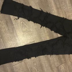 Waimea Stacked Jeans Black